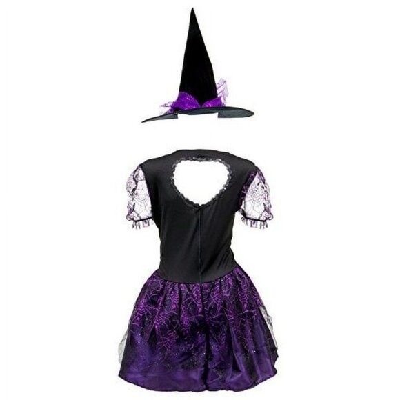 Boo! Wicked Witch Mini Sexy Dress Halloween Costume Hat Gothic Dress Up Party - Picture 4 of 8
